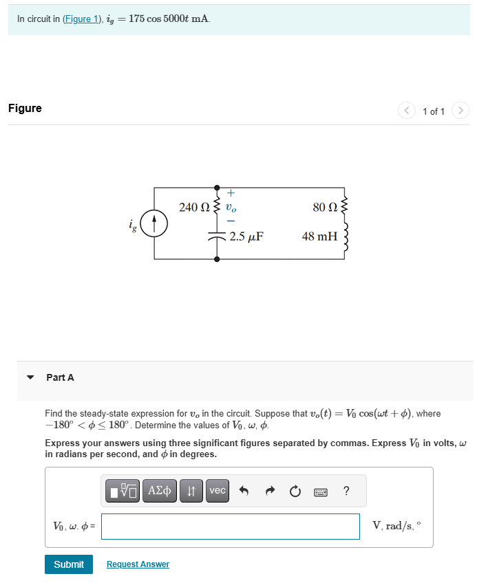 In circuit in ( Figure 1 ) , i _ ( g ) = 1 7 5