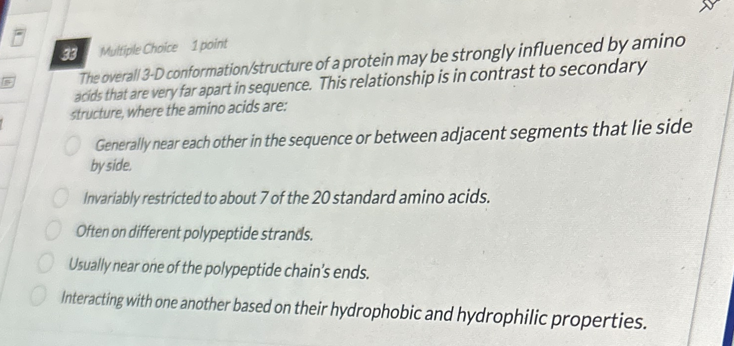 3 3 Multiple Choice 1 point The overall 3 - D