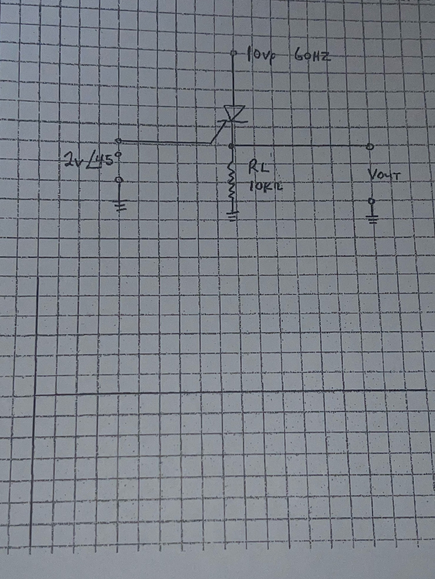 Question 1 : A ) Given the SCR circuit and input