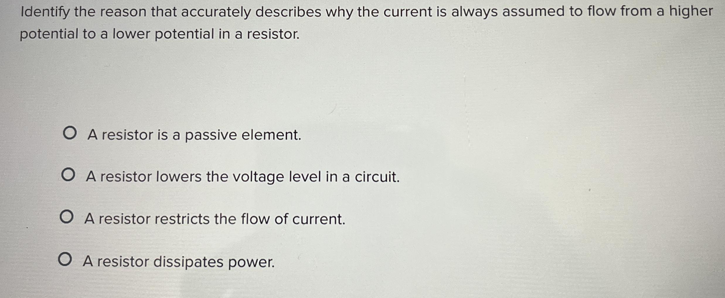 Identify the reason that accurately describes why