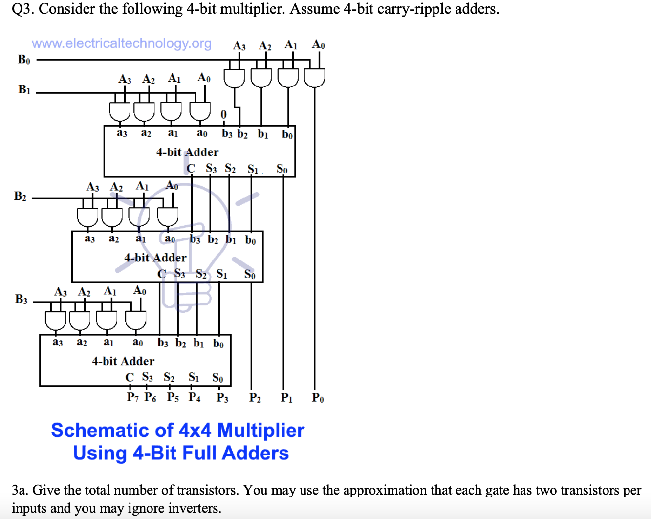 3 a . Give the total number of transistors. You