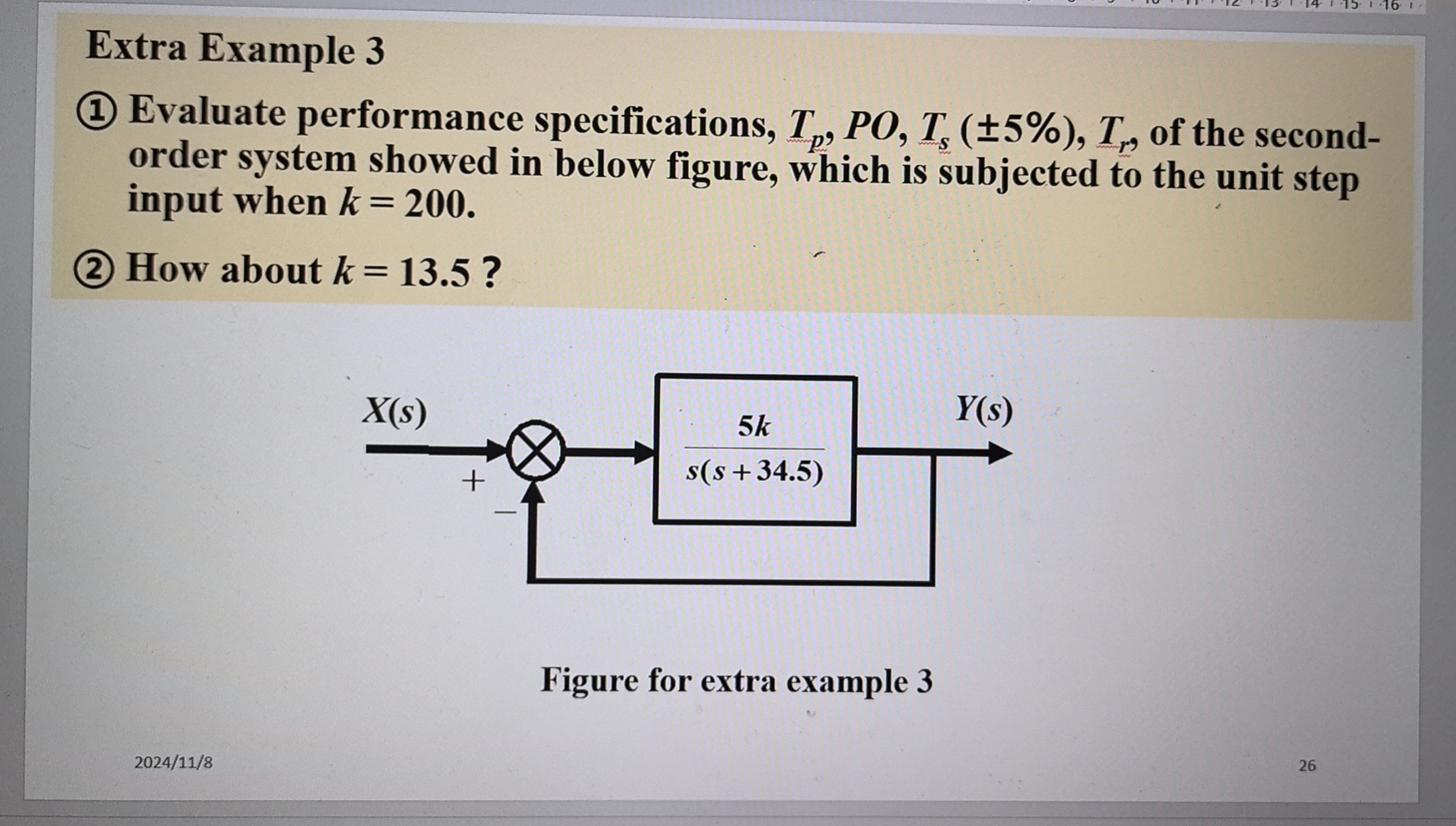 Extra Example 3 ( 1 ) Evaluate performance