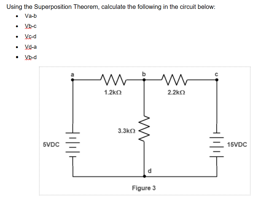 Using the Superposition Theorem, calculate the