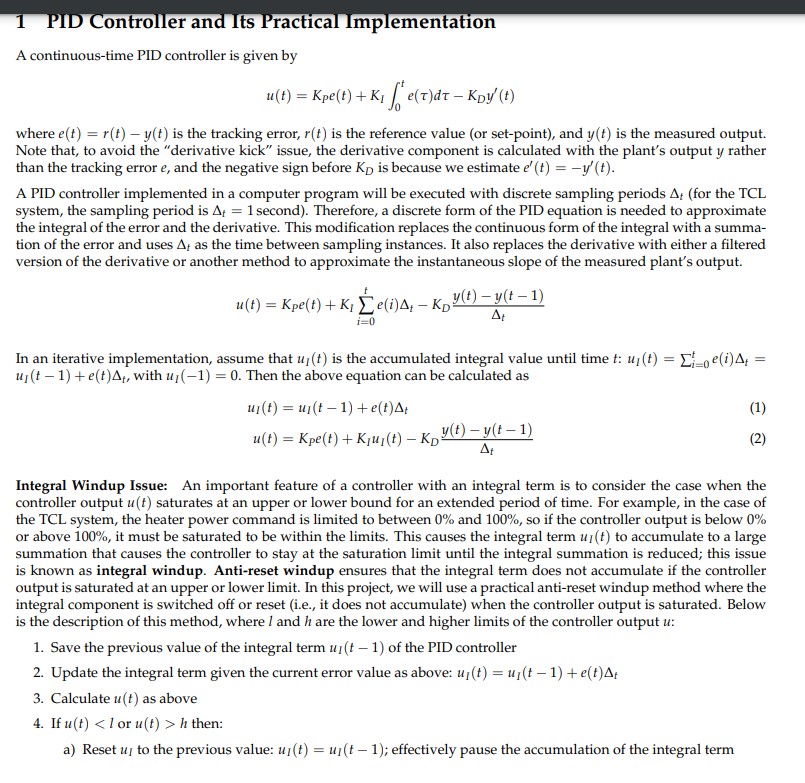 1 PID Controller and Its Practical Implementation