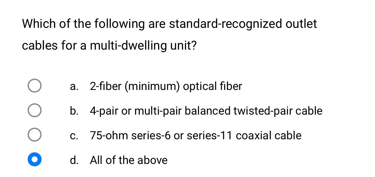 Which of the following are standard - recognized