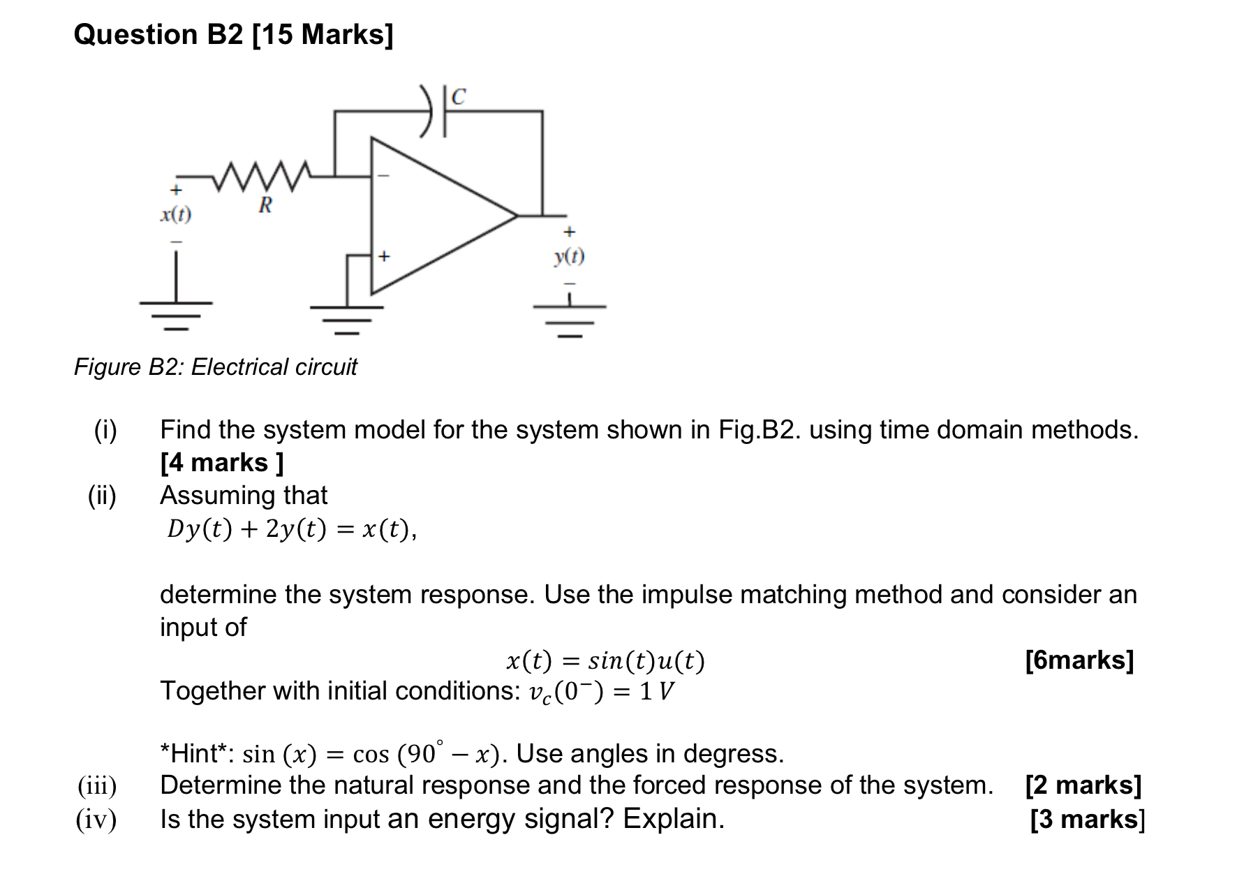 Question B 2 [ 1 5 Marks ] Figure B 2 :