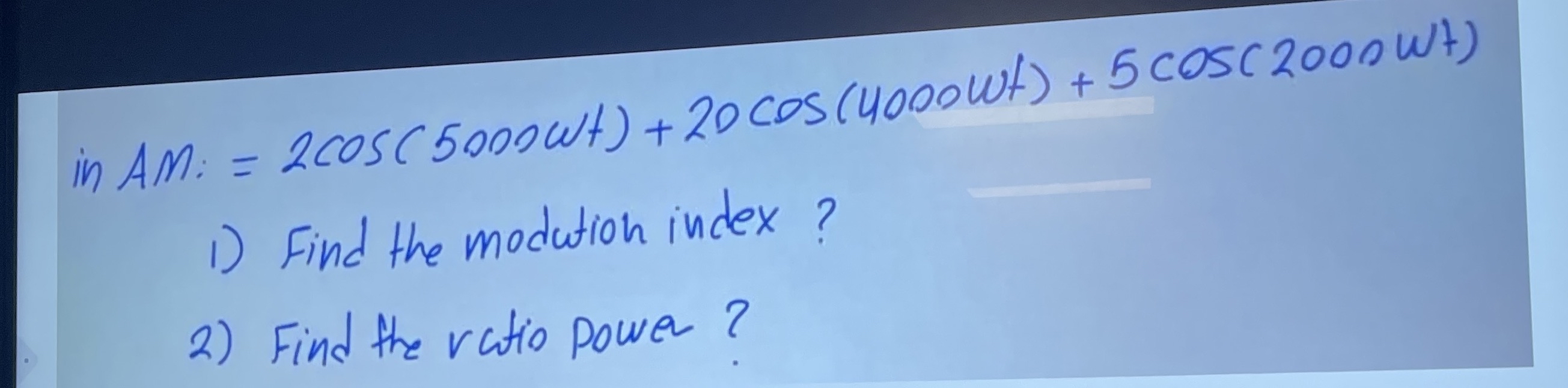 in A M : = 2 c o s ( 5 0 0 0 t ) + 2 0 c o s ( 4