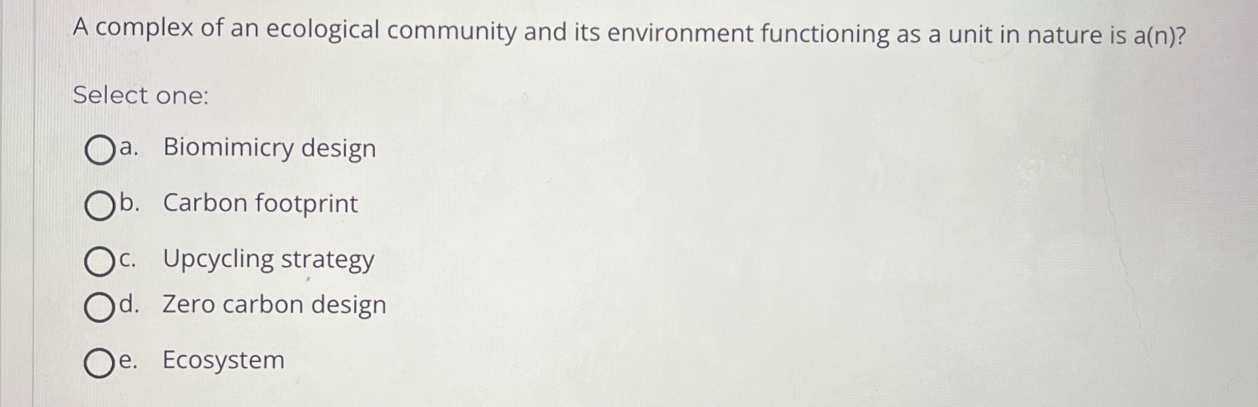 A complex of an ecological community and its