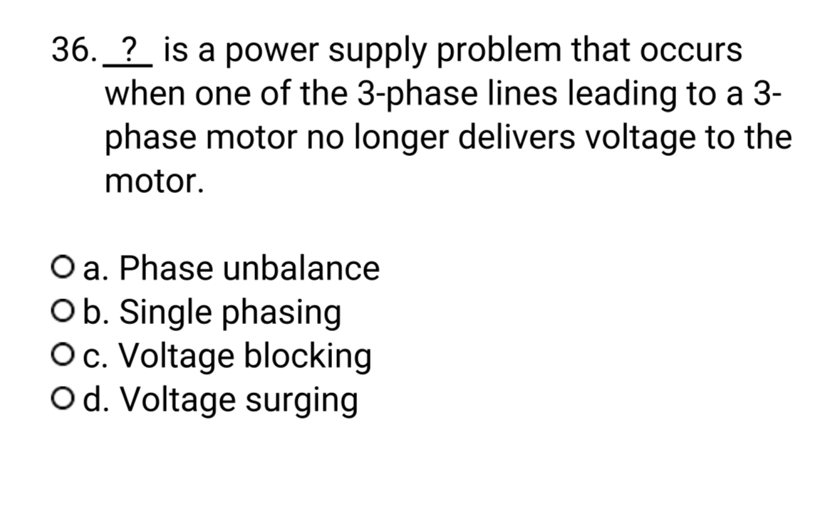 ? is a power supply problem that occurs when one