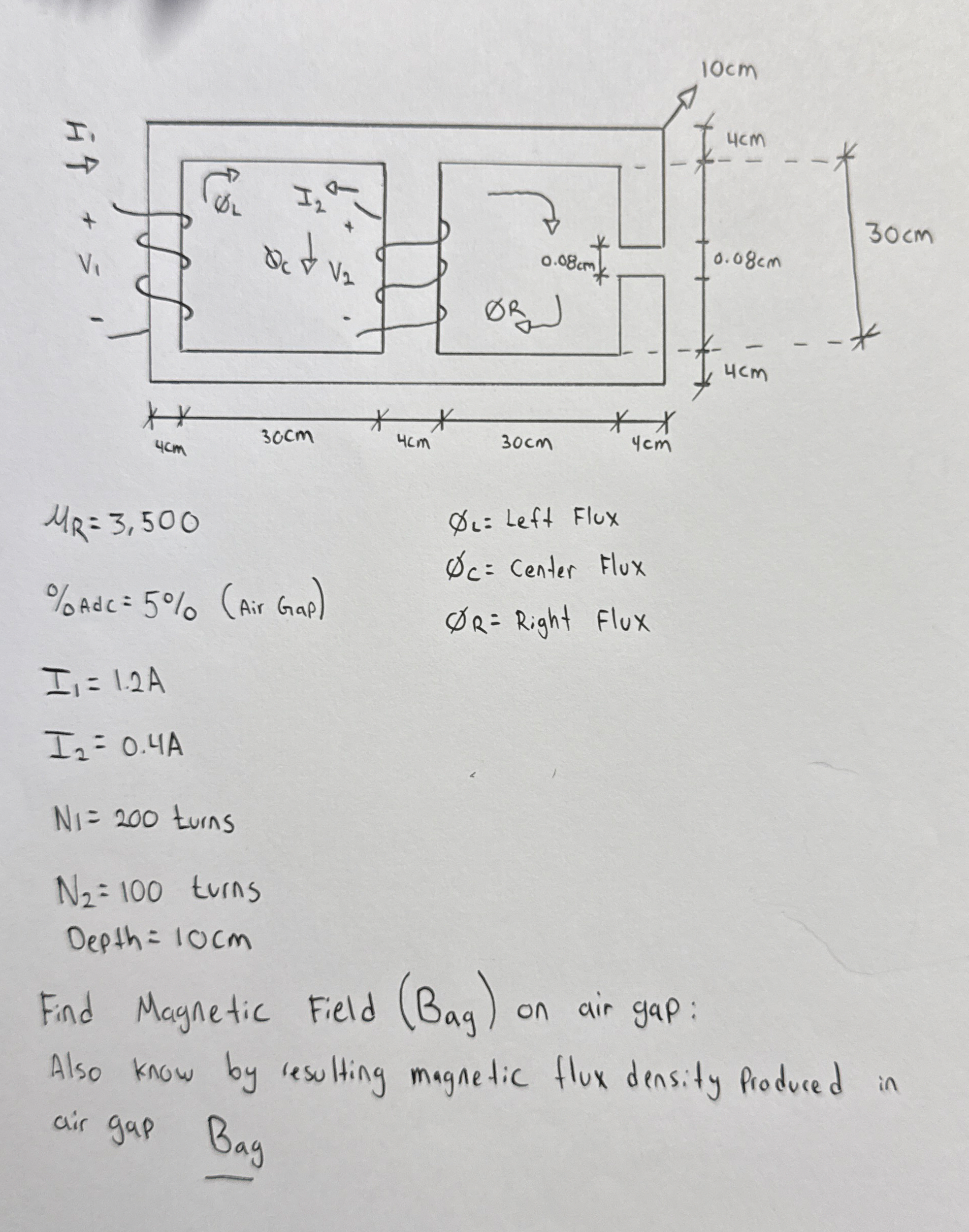 R = 3 , 5 0 0 % ? A d C = 5 % , ( Air Gap ) I 1 =