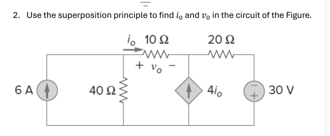 Determine v x in the circuit of the Figure using