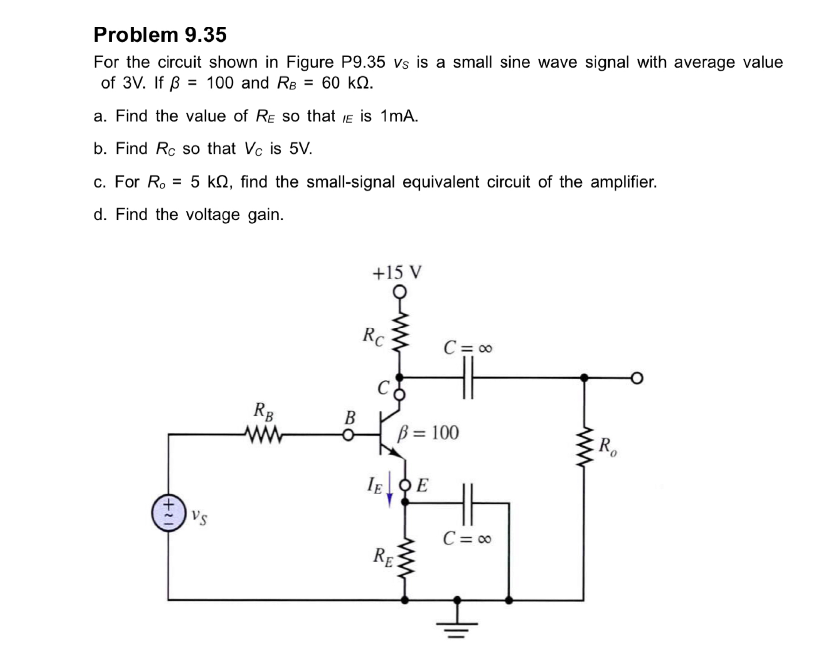 Problem 9 . 3 5 For the circuit shown in Figure P