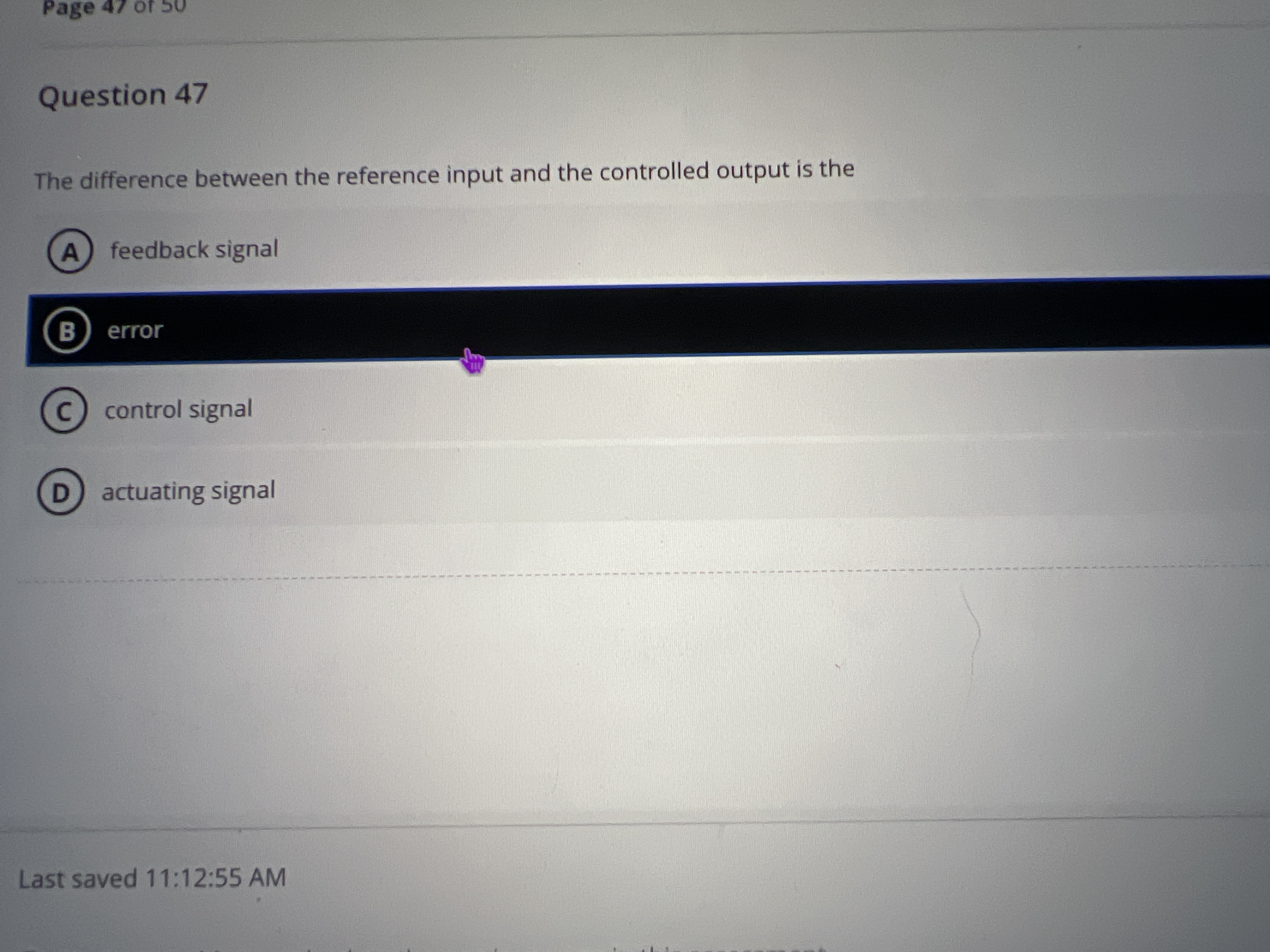 Question 4 7 The difference between the reference