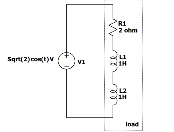 Consider the following circuit. Find the complex