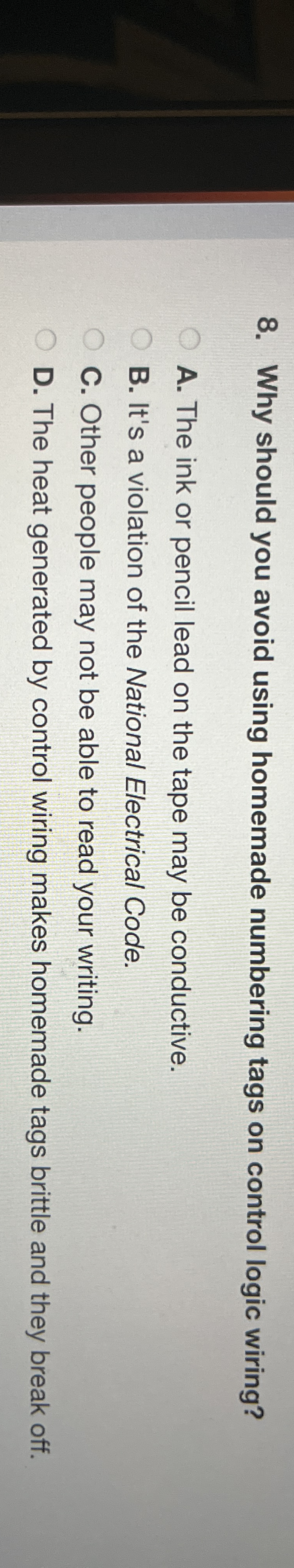 Why should you avoid using homemade numbering