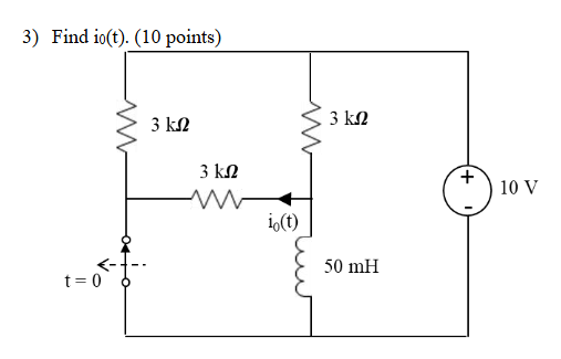 Find i _ ( 0 ) ( t ) . Show all work and Pictures.