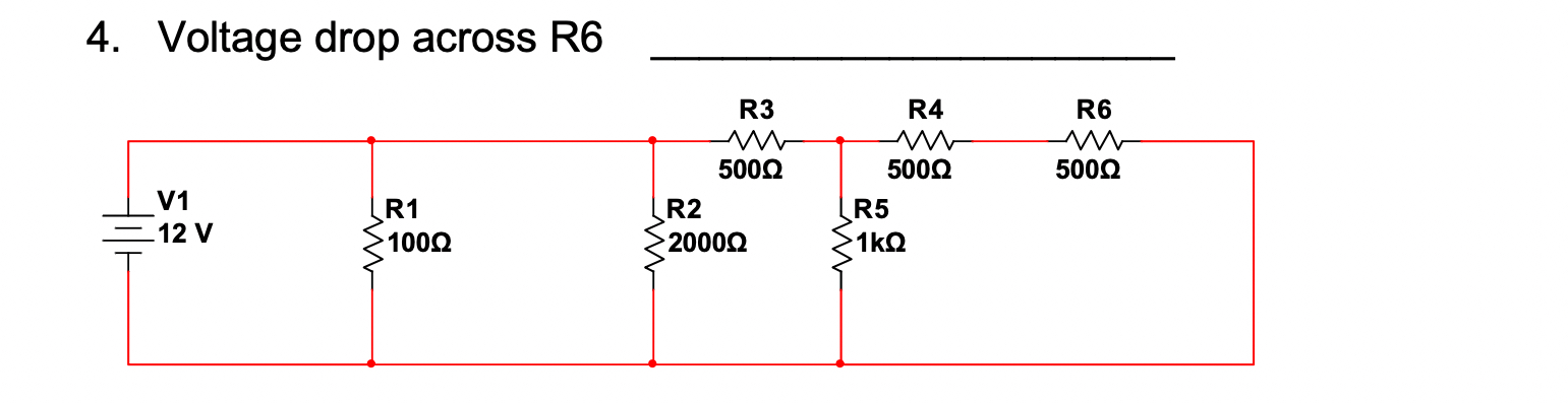 Voltage drop across R 6