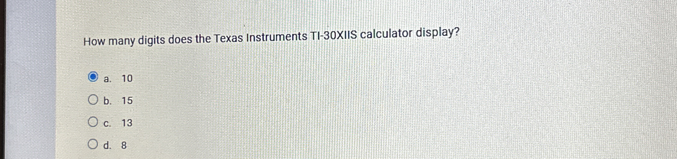 How many digits does the Texas Instruments TI - 3