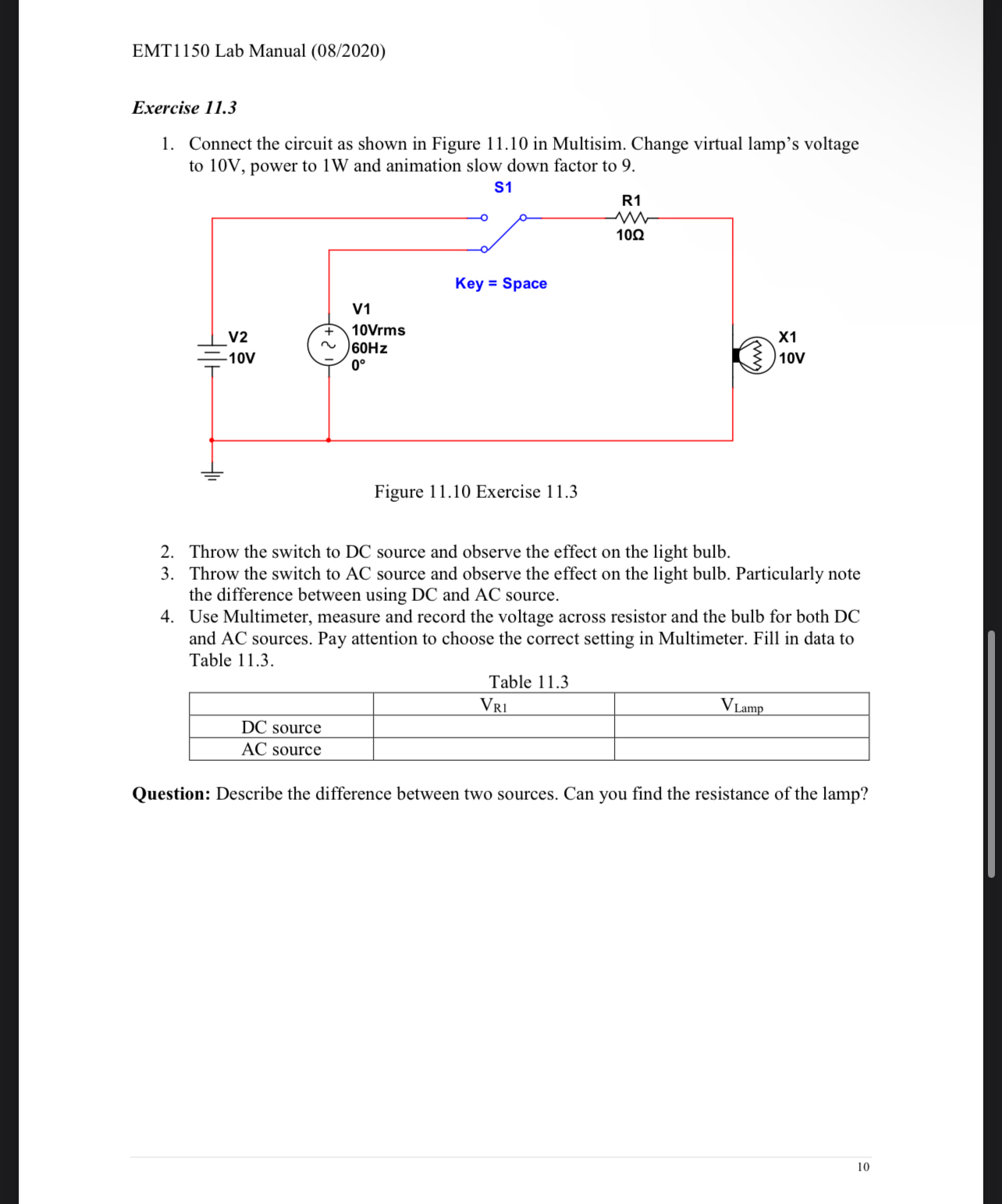 EMT 1 1 5 0 Lab Manual ( 0 8 / 2 0 2 0 ) Exercise