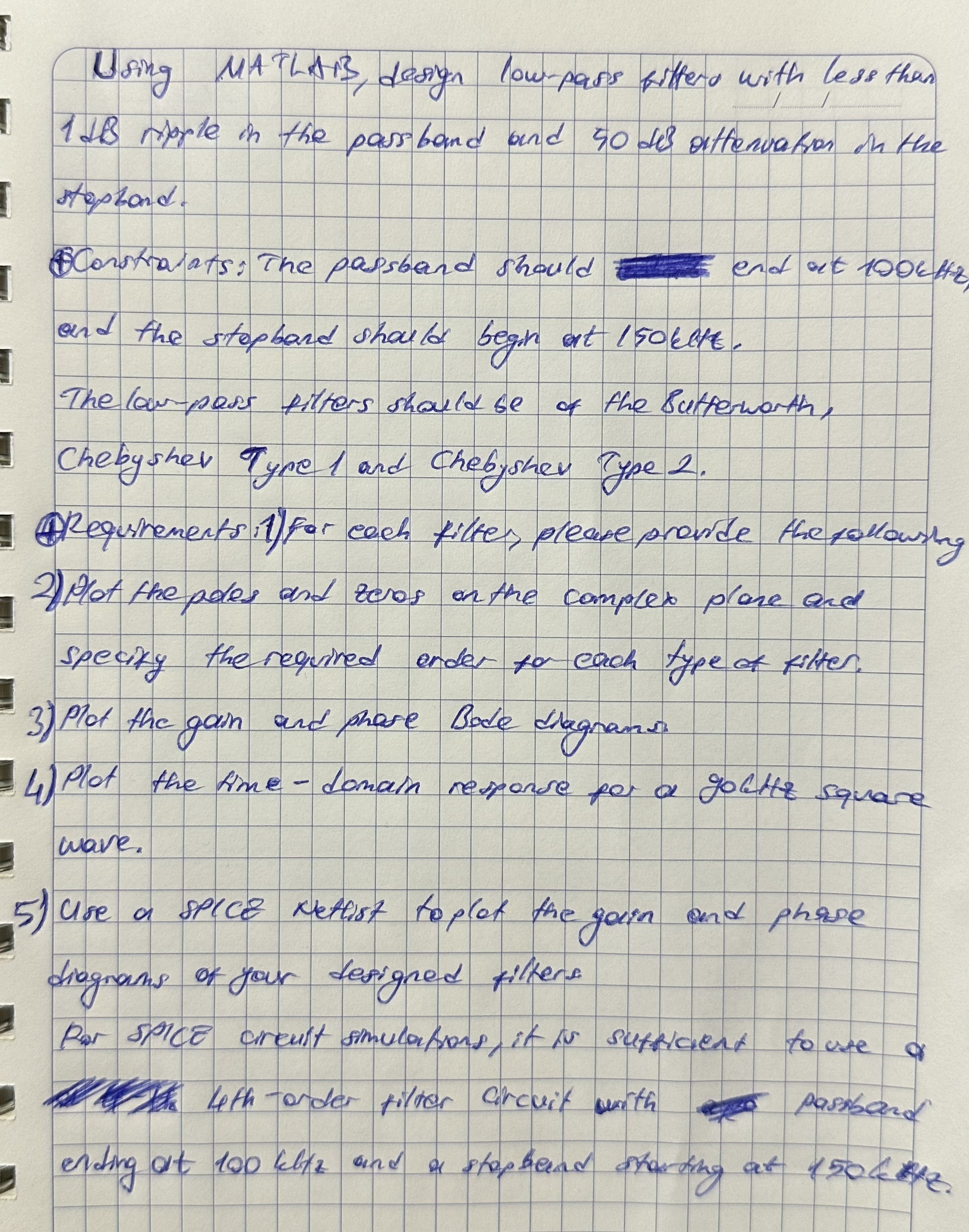 Using the matlab, design low - pass filters with