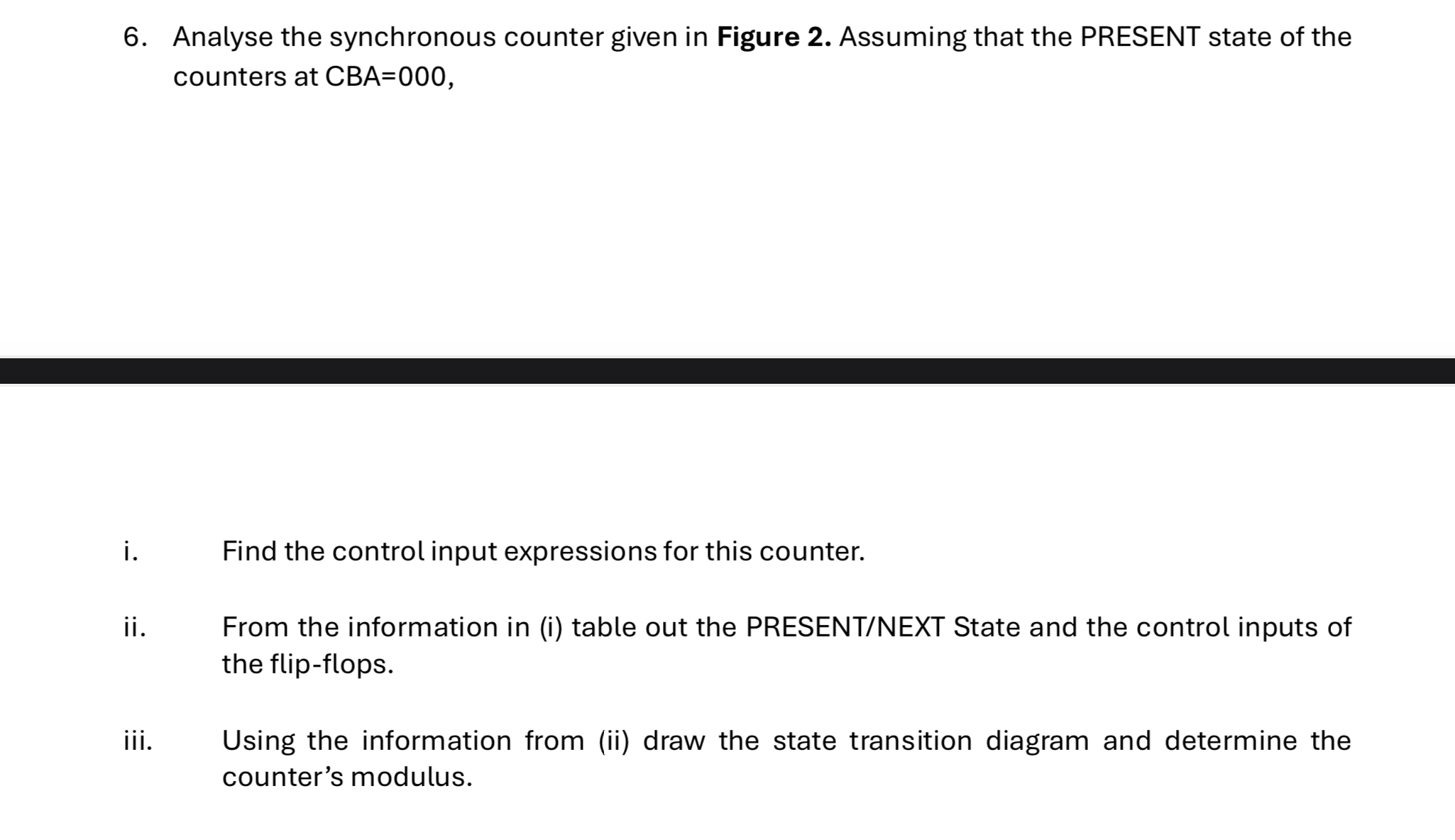 Analyse the synchronous counter given in Figure 2