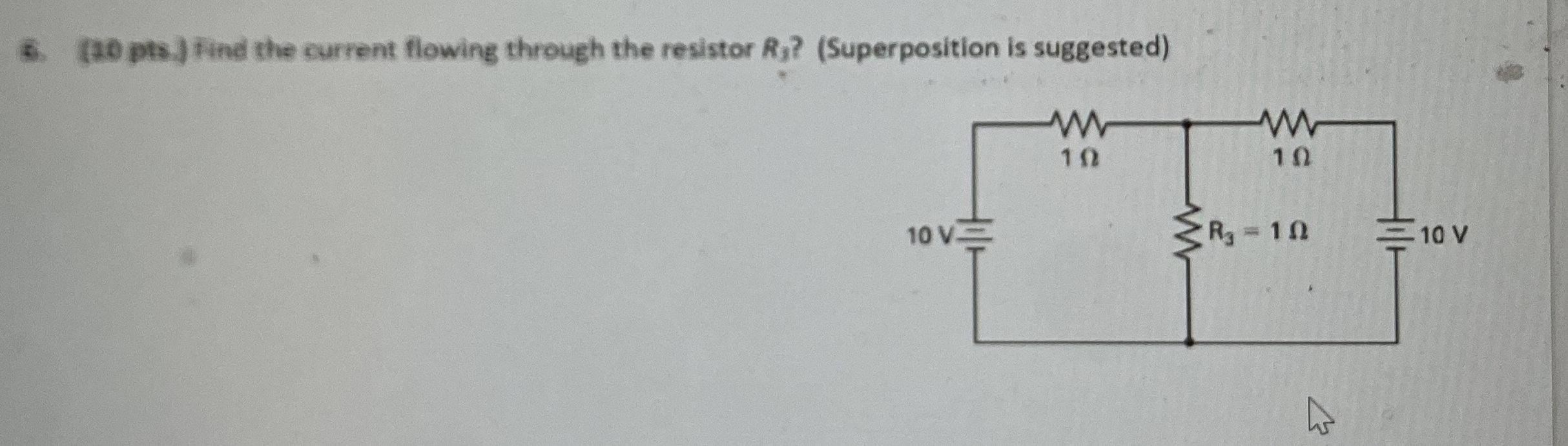 ( 2 0 pts . ) ind the current flowing through the
