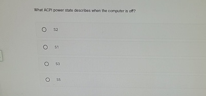 What ACPI power state describes when the