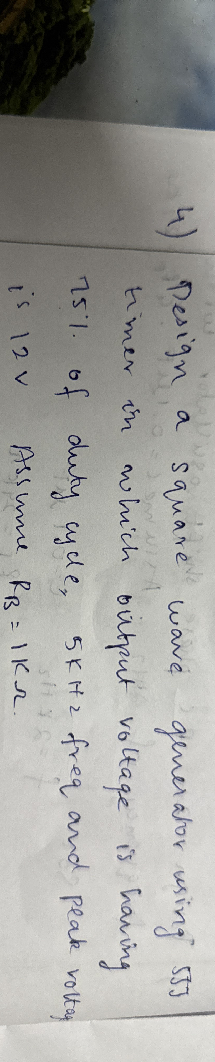 Design a square wave generator using 5 5 7 timer