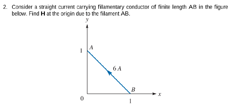 2 . Consider a straight current carrying