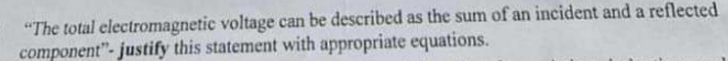"The total electromagnetic voltage can be