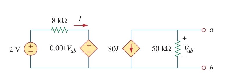 Given the circuit, find the Thevenin's Equivalent
