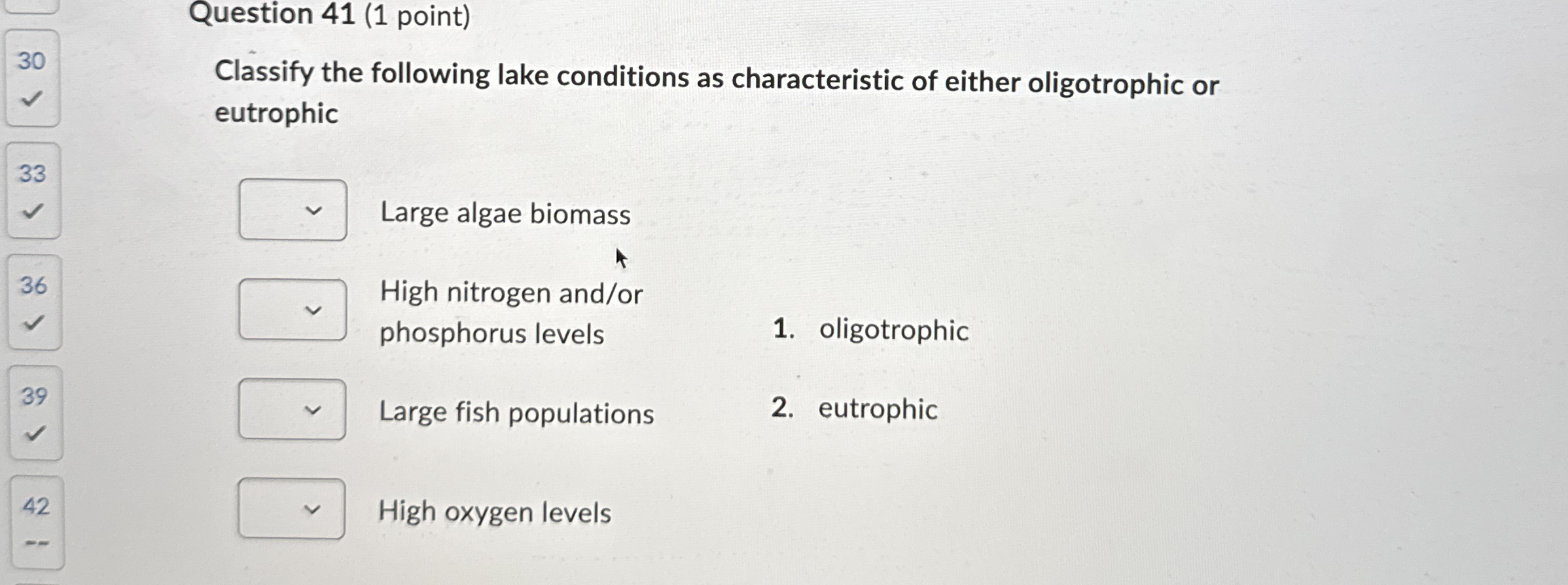 Question 4 1 ( 1 point ) 3 0 Classify the
