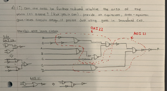 d ) ( i ) can the area be further reduced