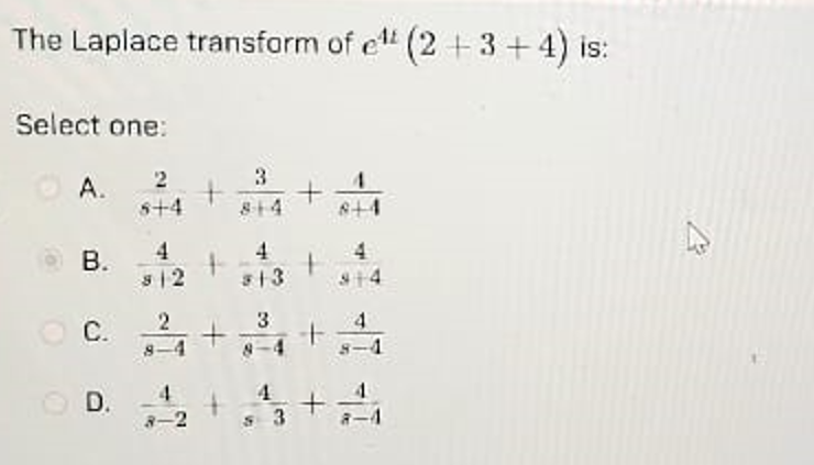 code class = "asciimath" > The Laplace transform