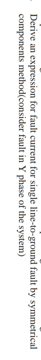 Derive an expression for fault current for single