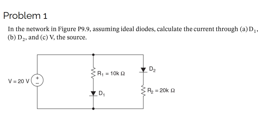 Problem 1 In the network in Figure P 9 . 9 ,