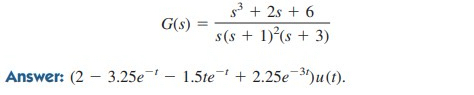 G ( s ) = s 3 + 2 s + 6 s ( s + 1 ) 2 ( s + 3 )