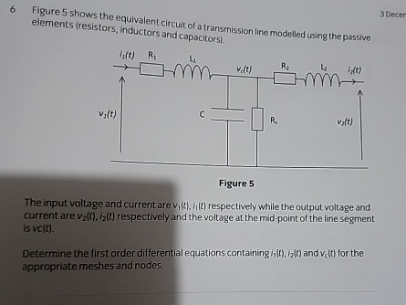 6 Figure 5 shows the equivalent circuit of a