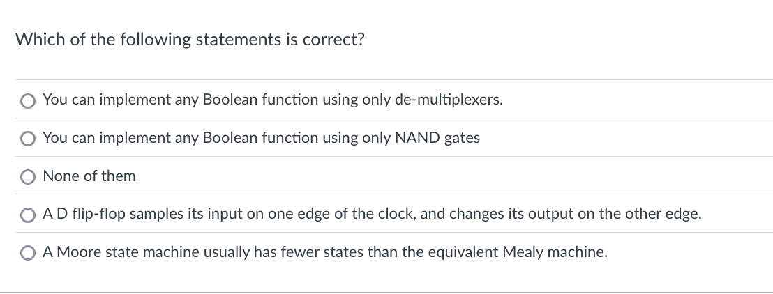 Which of the following statements is correct? You