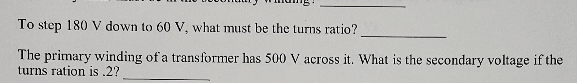 To step 1 8 0 V down to 6 0 V , what must be the