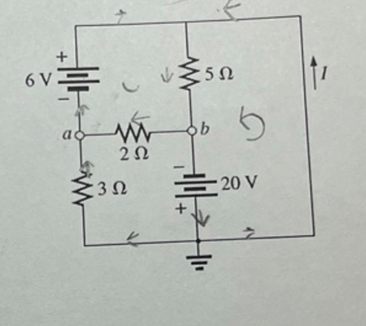 a ) find the voltages Va and Vb b ) determine the
