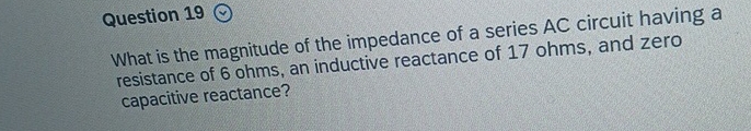 Question 1 9 What is the magnitude of the
