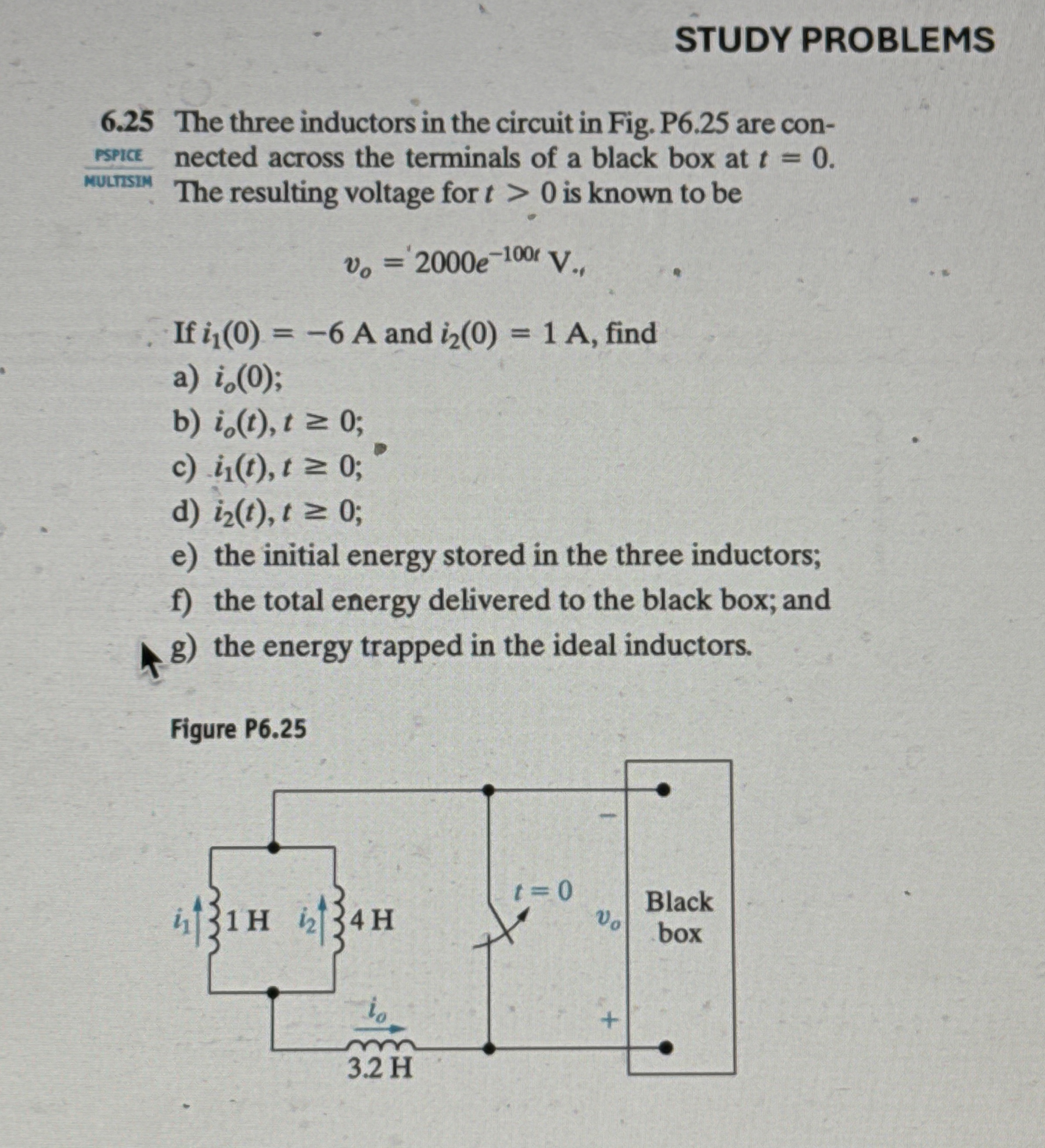 STUDY PROBLEMS 6 . 2 5 The three inductors in the