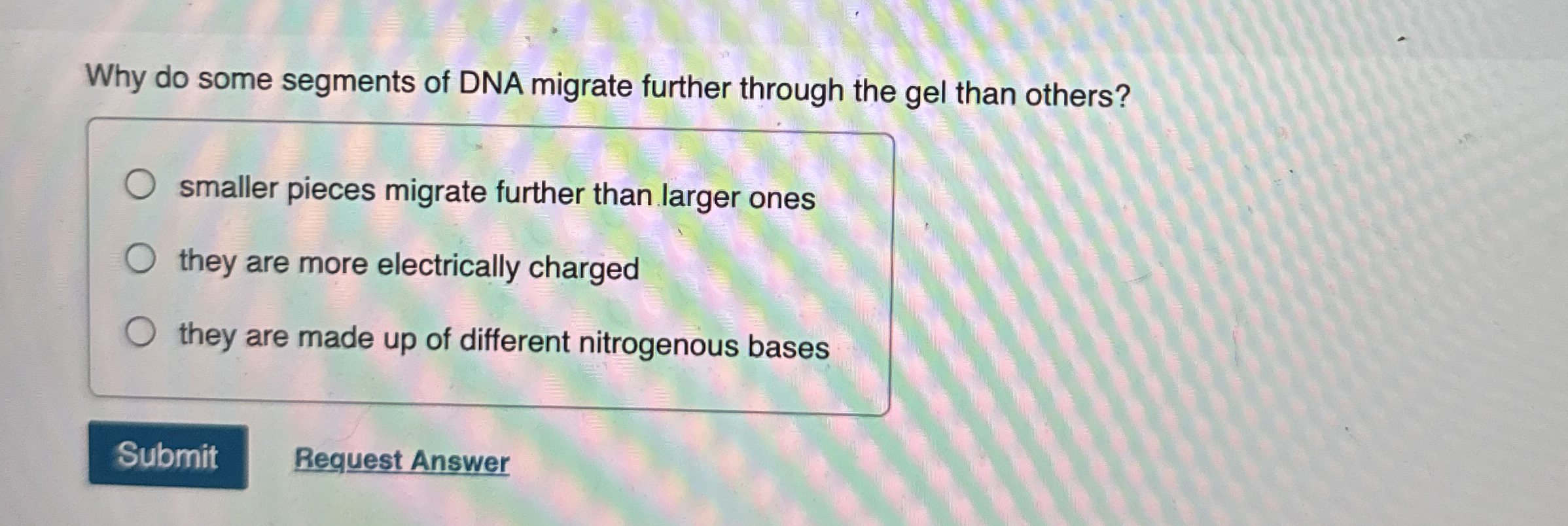 Why do some segments of DNA migrate further