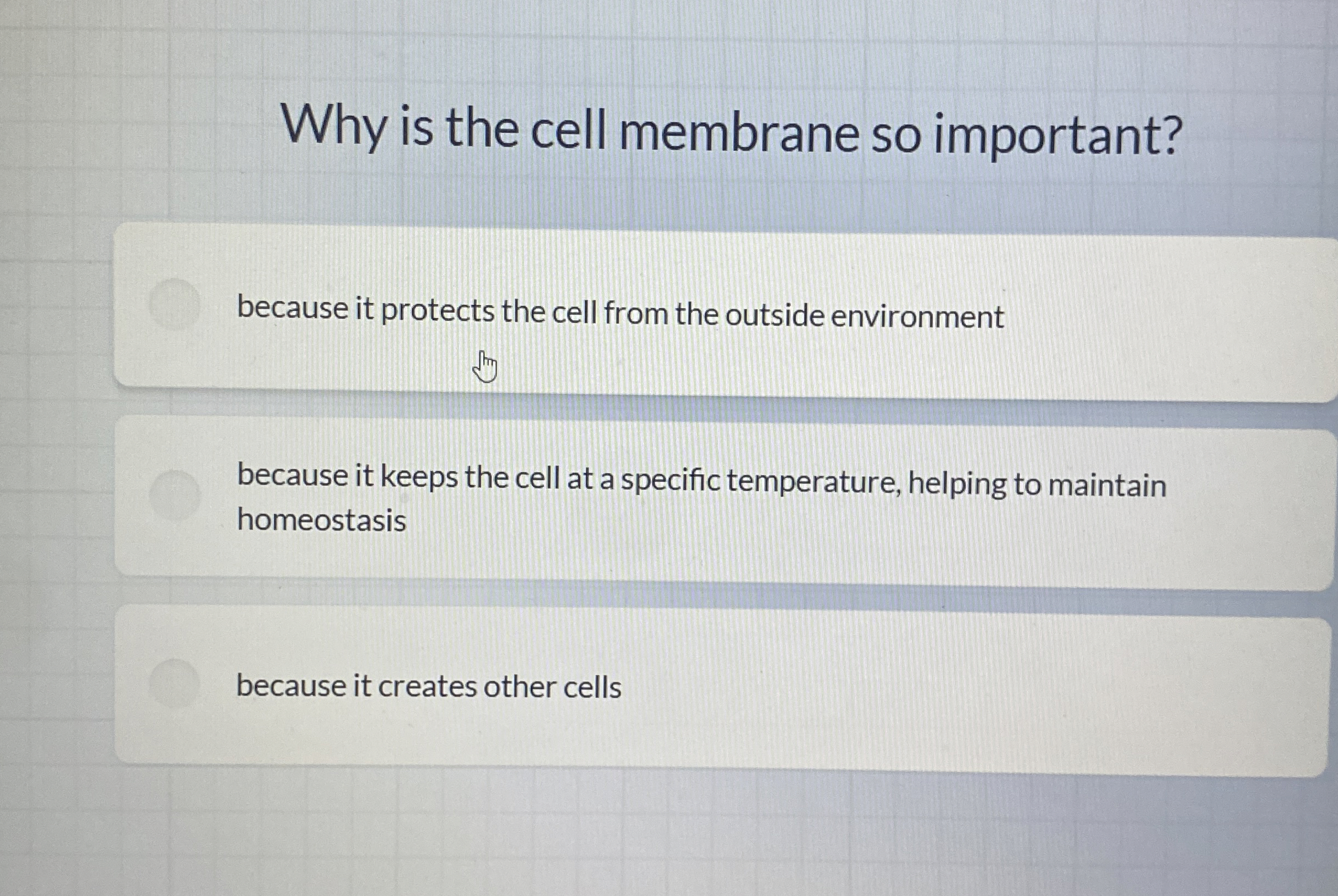 Why is the cell membrane so important? because it