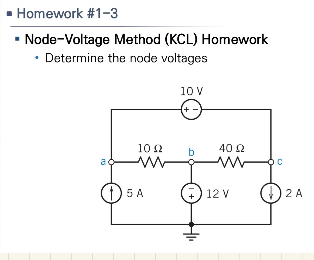 Homework \ # 1 - 3 - Node - Voltage Method ( KCL