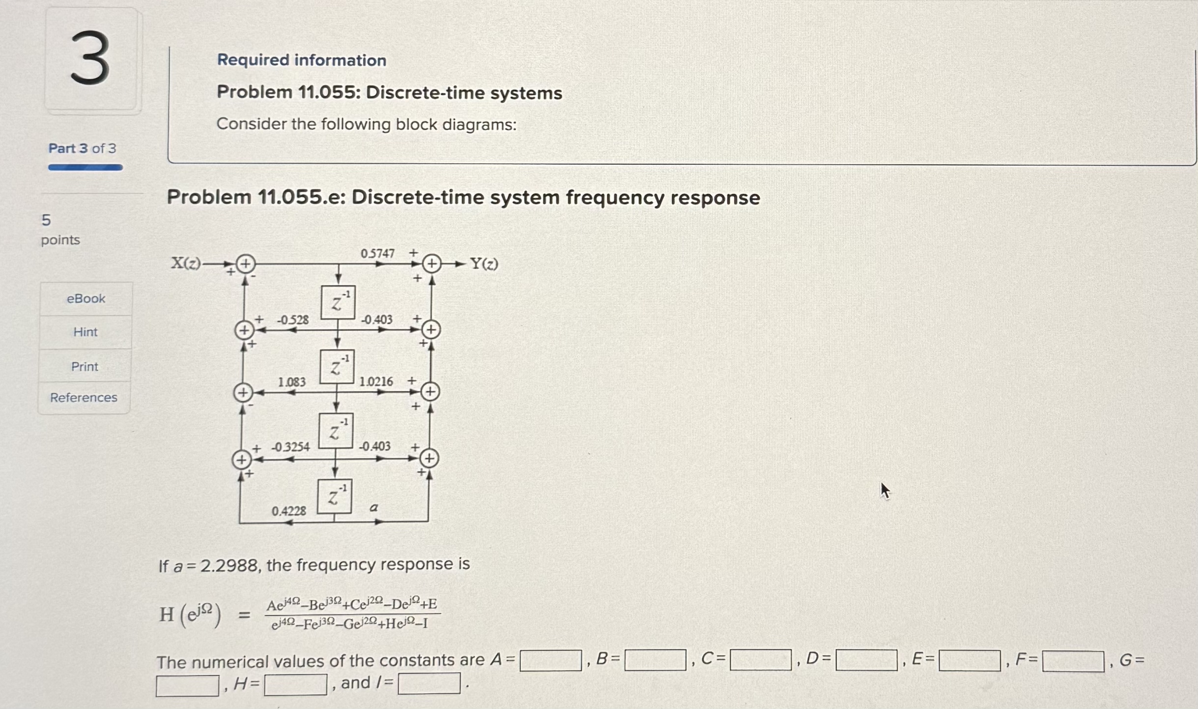 3 Required information Problem 1 1 . 0 5 5 :