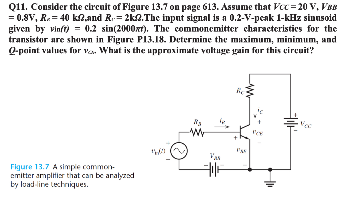 Q 1 1 . Consider the circuit of Figure 1 3 . 7 on