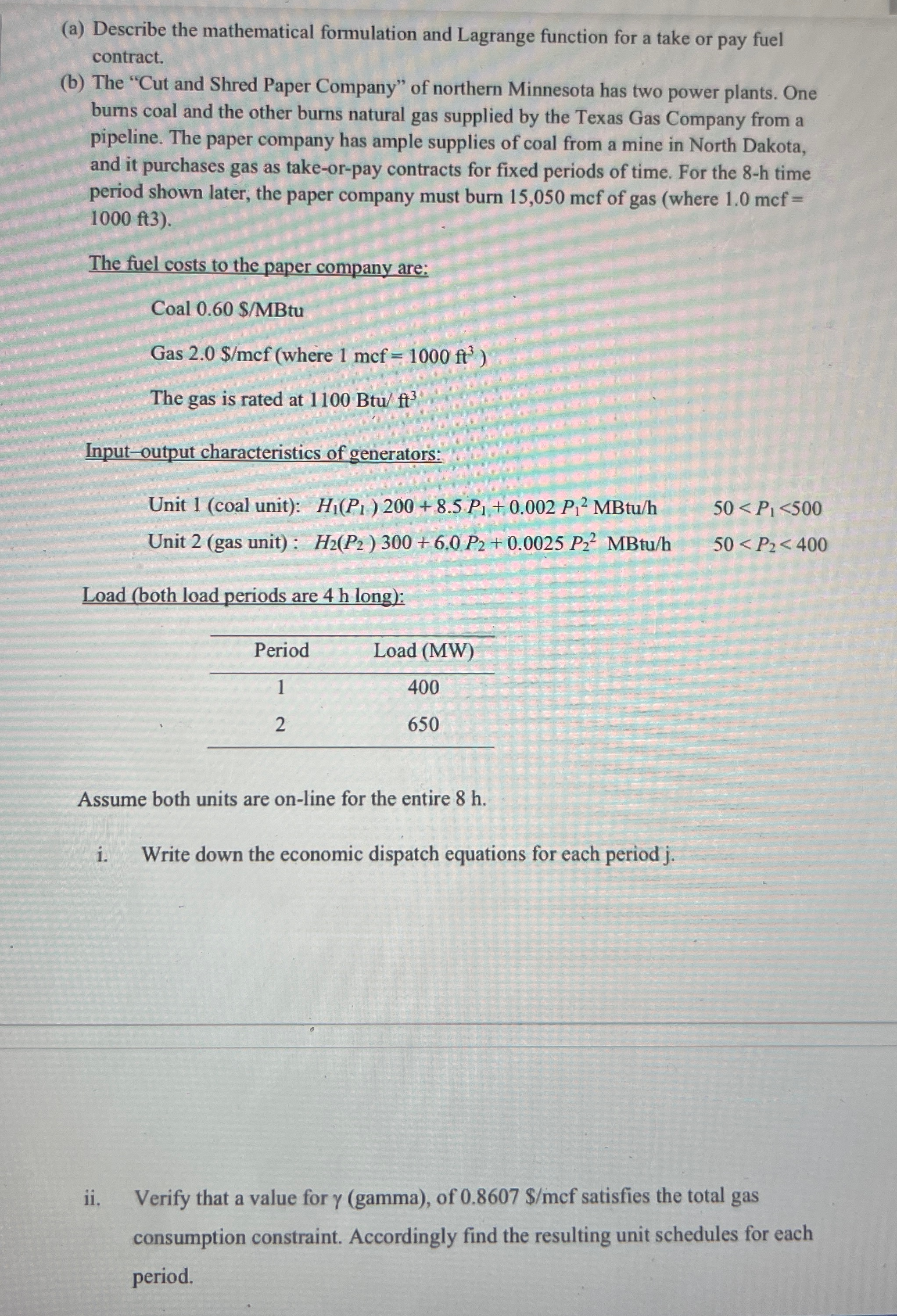 ( a ) Describe the mathematical formulation and
