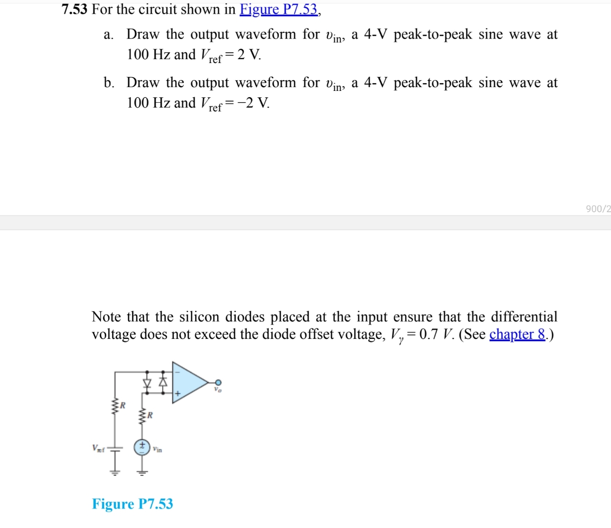 7 . 5 3 For the circuit shown in Figure P 7 . 5 3